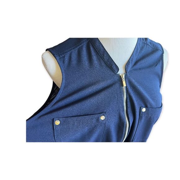 Womens New York & Co Mixed Media Sleeveless Silver Hardware Dress - Sz XL - Picture 2 of 2